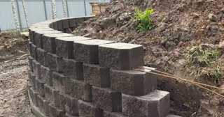 Установка подпорной стенки в Донском в октябре